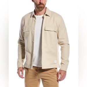 TED BAKER Harwich Canvas Shacket In Beige